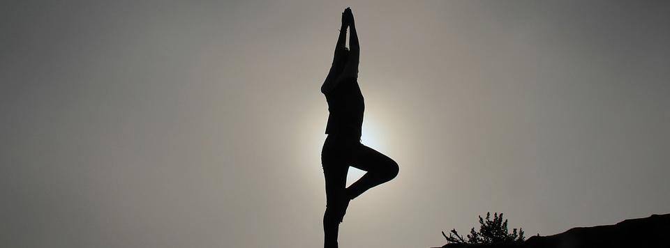 person doing yoga.